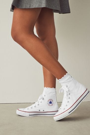 Womens Black & White Converse All Star Hi Trainers