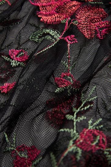 Flori embroidered floral maxi dress clearance