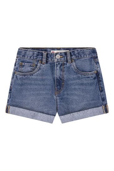 Levi's® Blue Mom Denim Shorts With Roll Cuff