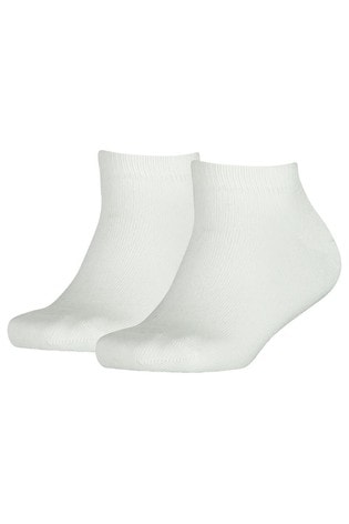 Tommy Hilfiger White Unisex Trainer Socks 2 Pack