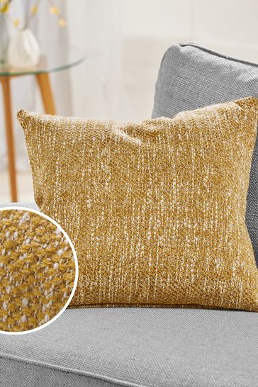 Ochre Yellow 50 x 50cm Ashton Chenille Cushion