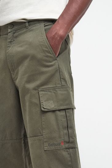 Barbour trousers olive best sale