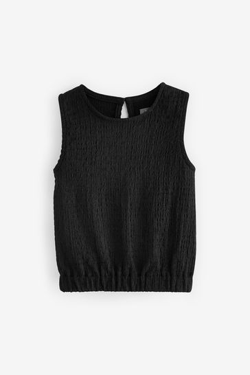Black Textured Vest (3-16yrs)