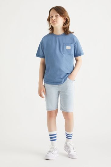 Levi's® Blue Relaxed T-Shirt With Logo Pocket Detail