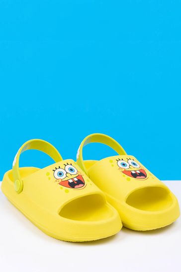 Vanilla Underground Yellow Kids SpongeBob Character Sandals