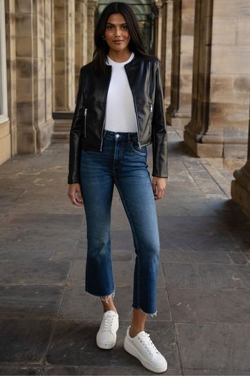 Pu faux leather jacket sale