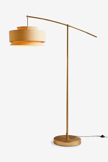 Clarke and Clarke Brass/Natural Loretta Floor Lamp