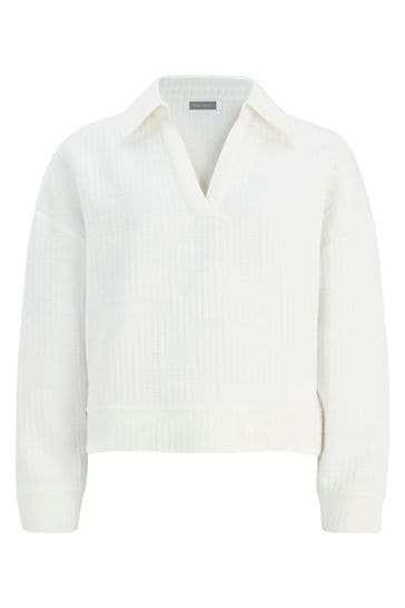 White best sale velvet sweater