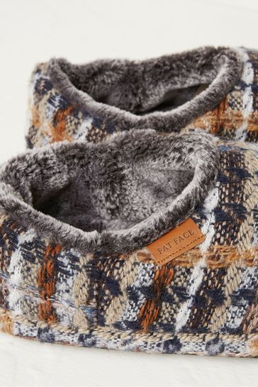 Buy FatFace Grey Arthur Check Mule Slippers from Next Egypt