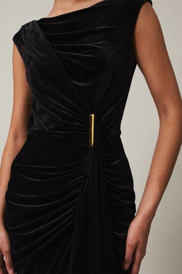 Phase Eight Black Donna Velvet Maxi Dress