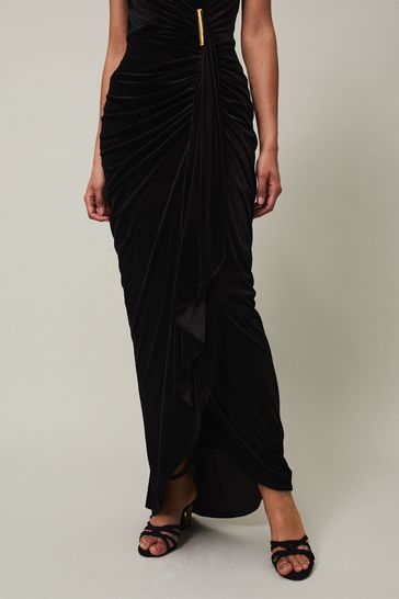 Phase Eight Black Donna Velvet Maxi Dress