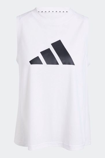 Buy adidas White Performance Train Essentials Big Performance Logo