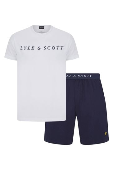 Lyle & Scott Blue Oakley T-Shirt and Short Set