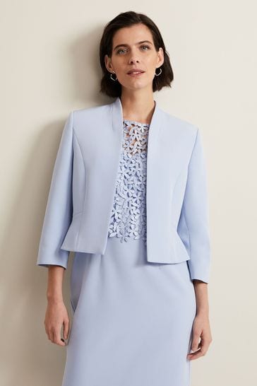 Buy Phase Eight Blue Petite Daisy Peplum Jacket from Next Oman