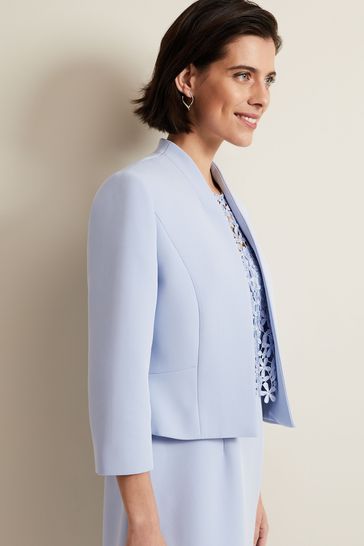 Buy Phase Eight Blue Petite Daisy Peplum Jacket from Next Kuwait