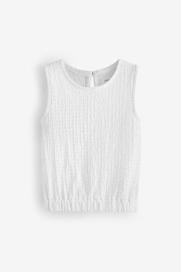 White Textured Vest (3-16yrs)