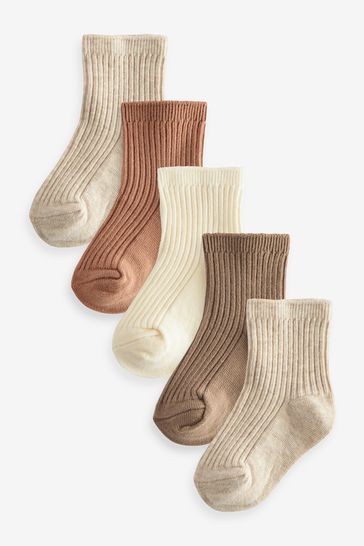 Neutral Baby Socks 5 Pack (0mths-2yrs)