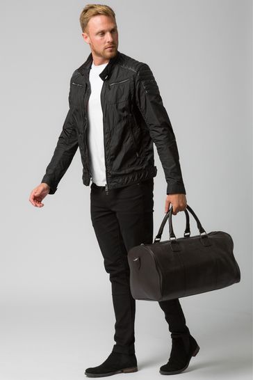 Leather clearance mens holdall