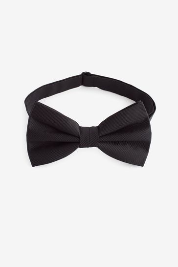 Black Signature Twill Silk Bow Tie