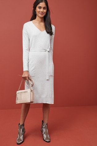 next grey jumper dress