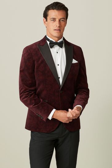 Next red store velvet jacket