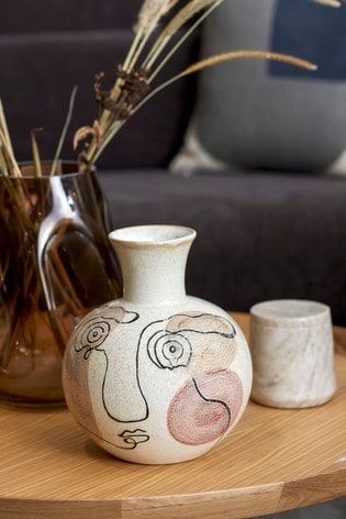 Bloomingville White Stoneware Vase