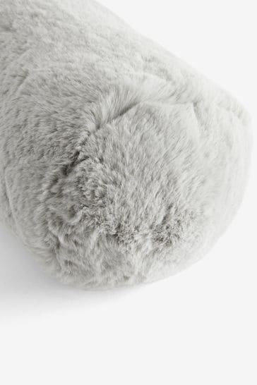 Fur bolster pillow hot sale