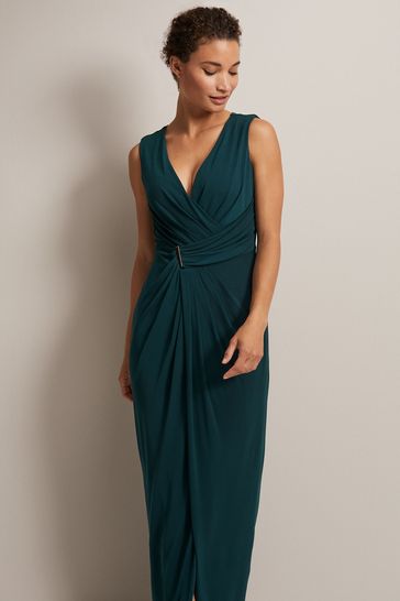 Buy Phase Eight Green Christabel Dark Green Maxi Dress from Next