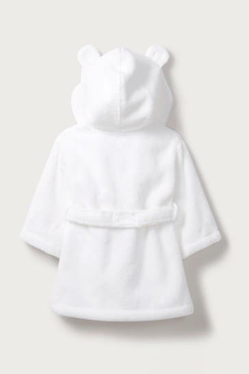 white company dressing gown baby