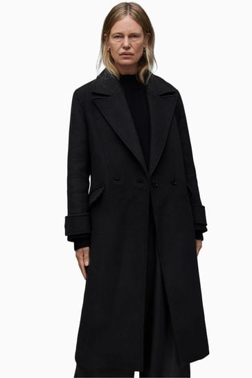 Buy AllSaints Black Mabel Coat from Next Egypt
