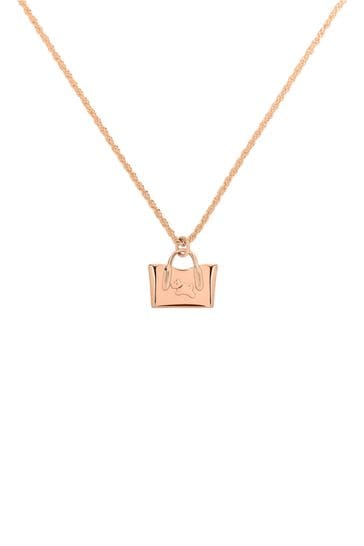 Radley Ladies Rose Gold Tone Wood Street 18ct Handbag Necklace