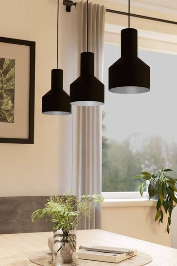 Eglo Black Casibare Steel 3 Light Pendant Ceiling Light