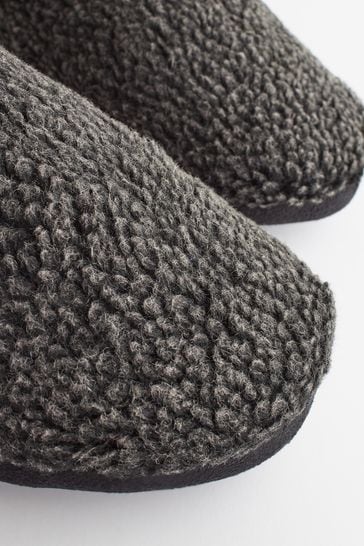 Mens grey 2025 slipper boots