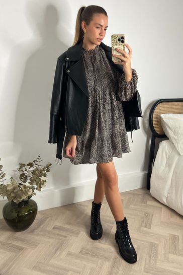 Buy Style Cheat Black Nancy Blouson Mini Dress from Next Luxembourg