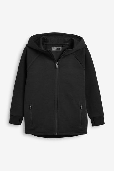 Buy Black Tech Sportswear Zip Through Hoodie 3 17yrs from Next Bahrain