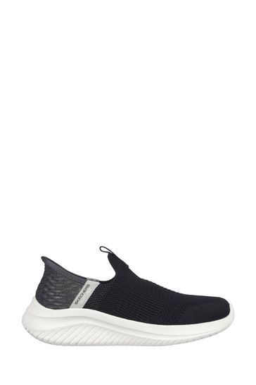 Buy Skechers Black Ultra Flex 3.0 Smooth Step Slip In Trainers