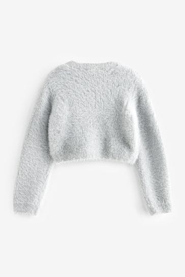 Buy Grey Fluffy Shrug Cardigan 12mths 16yrs from Next Australia