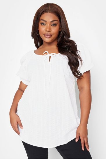 Plus size white best sale boho top