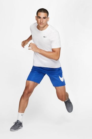 White nike swoosh t shirt store