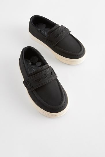 Black Standard Fit (F) Penny Loafers