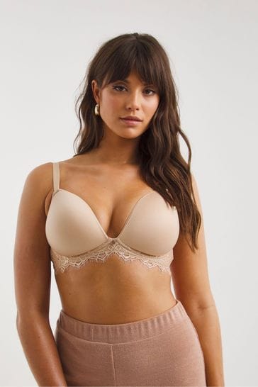 Buy Figleaves Smoothing Non Wired Padded Bra With Lace Detail from