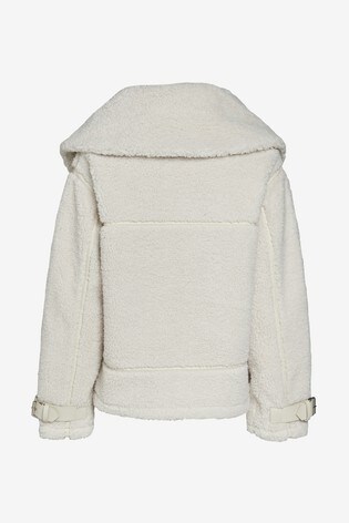 Next white aviator jacket