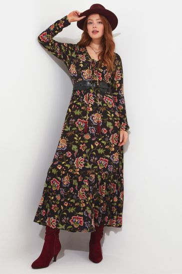 Joe Browns Brown Petite Rowena Printed Maxi Petite Dress
