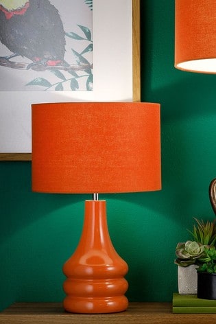 Wilson Table Lamp From The Mnje, Burnt Orange Floor Lamp