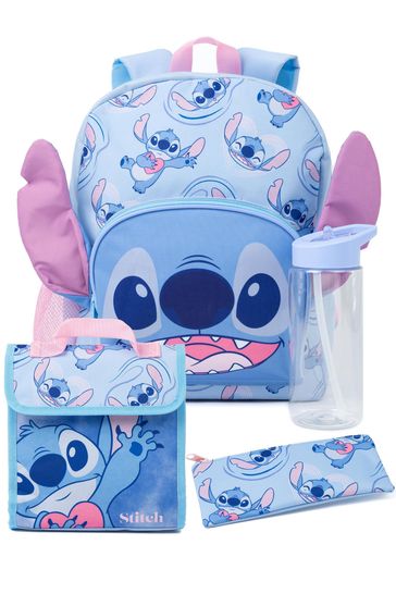 Vanilla Underground Blue Disney Unisex Kids Lilo And Stitch 4 Piece Backpack Set