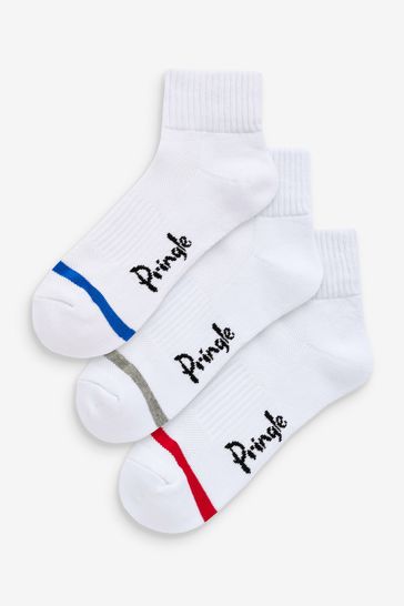 Pringle White Sporting Ankle Socks
