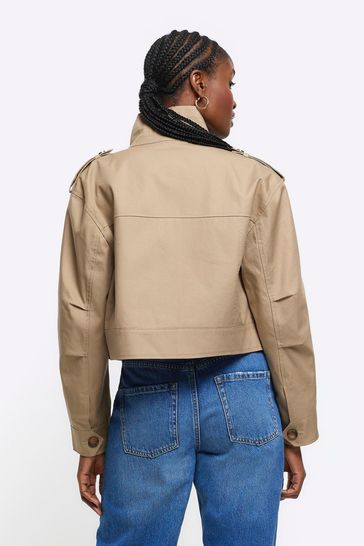 River island new arrivals tan jacket