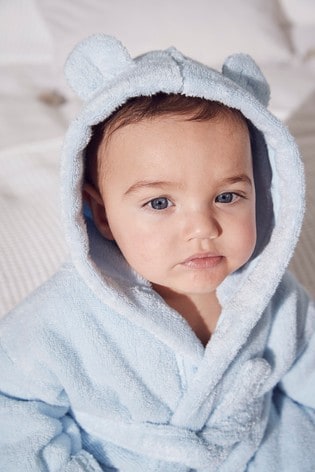 Buy The White Company Blue Bear Ears Baby Dressing Gown from Next