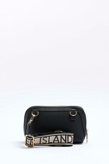 River Island Black Small Webbing Cross Body Bag
