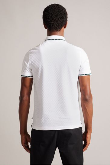 Ted baker white polo shirt discount